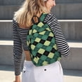 thumbnail image 6 of Yiaed Green Squares Print Backpack, Premium Laptop Backpack, Travel Backpack for Women, Lightweight Backpacks, Comfortable Back Pack-Small, 6 of 7