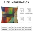 thumbnail image 5 of PRATYUS Throw Pillow Covers,Soft Short Plush Sided Abstract Modern Home Art Pattern Decorative Sofa Living Room Bed Square Pillow Case Cushion Cover-Beige Orange 18x18in, 5 of 5