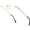 50267 Gold, variant on HEPIDEM Vintage Style Rectangular Rimless Metal Eyeglasses for Men,New Frameless Zircon Diamonds Optical Glasses Frame ( 50267 Gold )