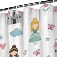 thumbnail image 3 of Rainbow Princess Castle Pattern Shower Curtain 72"x84" ,Bathroom Decorative Shower Curtains Set with 12 Hooks,Modern Waterproof Washable Shower Curtain, 3 of 6