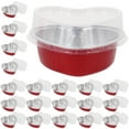thumbnail image 4 of Pungan treat boxes Heart Shaped Aluminum Foil Baking Cups with Lids - 20pcs(3.39"X3.35"X1.18"), 4 of 10