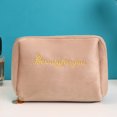 thumbnail image 3 of Bolsas de maquillaje de terciopelo con cremallera Caja de maquillaje de mujer para viajes femeninos (Caqui) Ndcxsfigh Cuidado Belleza, 3 of 7