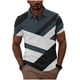 thumbnail image 2 of Ceisia Men's Summer Casual Geometric Color Block Mesh Short Sleeve Lapel Shirt Multicolor L Gifts, 2 of 7