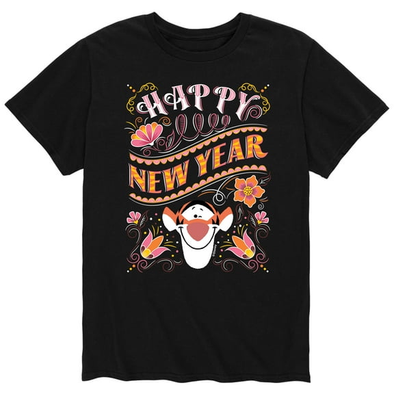 Winnie The Pooh - Tigger Happy New Year - Men's Short Sleeve Graphic T-Shirt