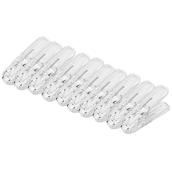 10 Pcs Plastic Clothespins, Small Clothes Pin, Clear Laundry Clips, Multipurpose Spring Clamps, Reusable Package Clips for Workshop, Kitchen, Crafts, 2.36x0.66 inch