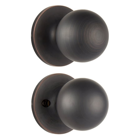 Brinks Interior Non-Locking Passage Ball Doorknob, Tuscan Bronze Finish