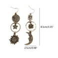 thumbnail image 2 of AOOOWER 1Pair Pentagram for Sun Moon Earrings Statement Temperament Earrings Women's Jew, 2 of 8
