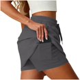thumbnail image 2 of Wutalume Women's Casual Outdoor Sports Skirt - Quick-Dry High-Waisted Skirt Pants for Hiking Running and Beach Activities,Gray L, 2 of 8