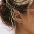 thumbnail image 6 of Elf Ear Unique Ancient Alloy Metal Hollow Gifts Fashiring for Gold Right, 6 of 8