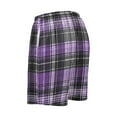 thumbnail image 5 of Men's Pajama Shorts Bottoms with Pockets Soft Lightweight Lounge Sleep Wear Purple Scottish Tartan, 5 of 6
