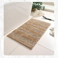 thumbnail image 2 of Injueey Esterilla de poliéster de secado rápido con base de goma antideslizante, chenilla, resistente a la nieve y absorbente de agua. Juegos de accesorios de baño Gris claro 50*80 cm, 2 of 6