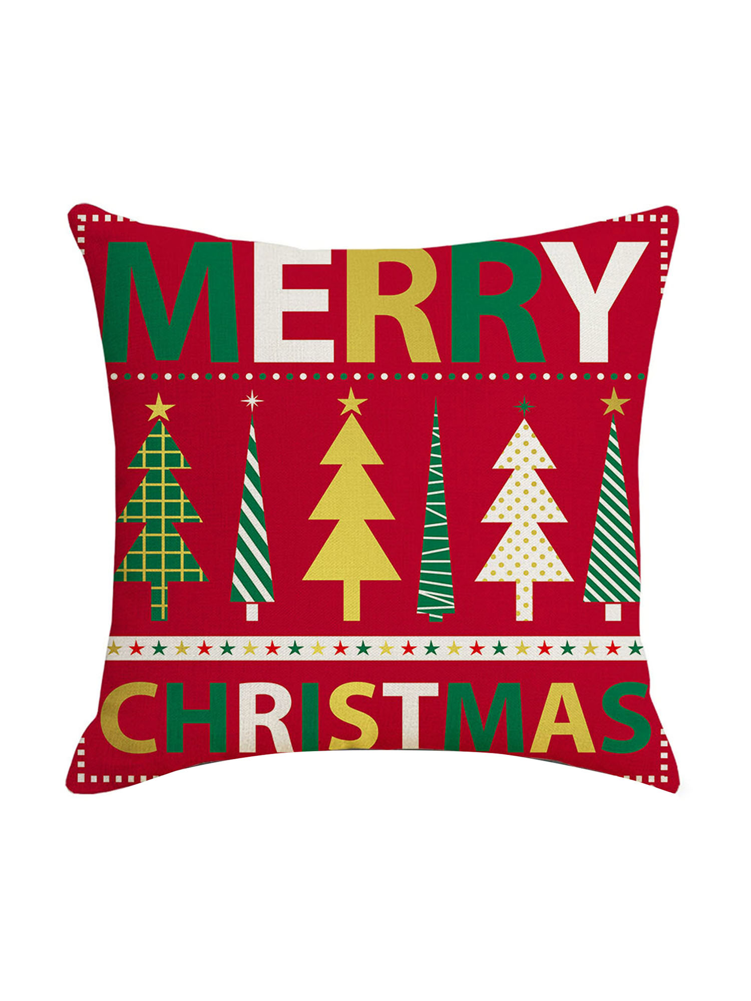 Christmas Pillowcase Household Tree Elk Cap Letter Plaid Printing