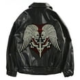 thumbnail image 5 of Large Embroidery Skull Wings Sword Patches Iron on Motorcycle Biker Badge Vest Jacket Back Applique Active, 5 of 5