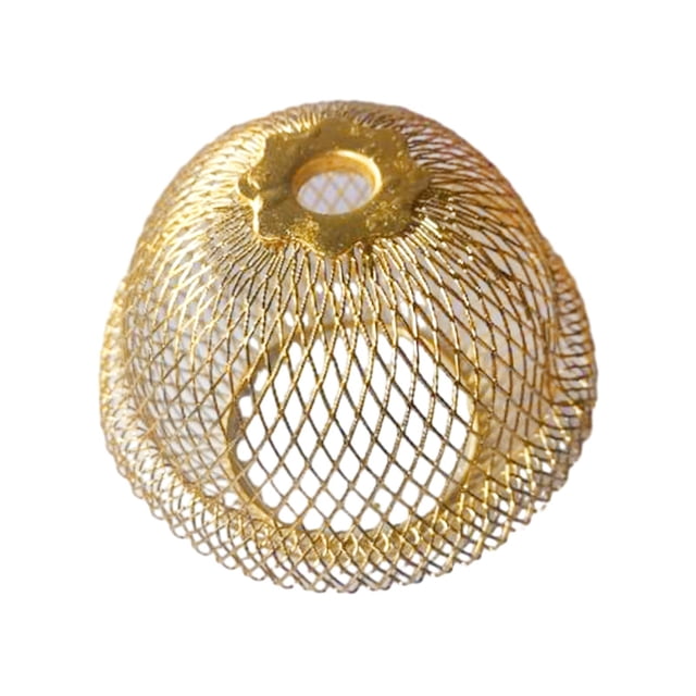 Sombra de lámpara de alambre de hierro, sombra de lámpara de estilo vintage, pantalla de lámpara de linterna, sombra de luz colgante, sombra de lámpar Oro