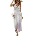 thumbnail image 2 of Japanese Ukiyo-e Cherry Blossoms Sleeveless Dress Dresses Women Summer Evening Dresses Ladies Bohemia Long Dresses, 2 of 9