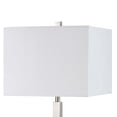 thumbnail image 2 of Benjara BM224704 60 x 2W Metal Night Stand Lamp with Power Outlets, White & Silver, 2 of 5