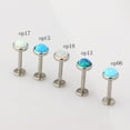 thumbnail image 6 of Bluelans Men Women Faux Opal Labret Lip Ring Ear Stud Earring Body Piercing Jewelry, 6 of 6