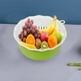 thumbnail image 3 of YgkuHd Double-layer Plastic Washing Basin Multi-functional Living Room Basket Kitchen Artifact Household Fruit Washing Fruit Vegetable Basket, 3 of 5