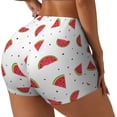 thumbnail image 1 of Fotbe Hand Drawn Watermelon Shorts Sin Costuras – Shorts Deportivos de Cintura Alta para Mujer, Elásticos para Gimnasio, Yoga, Running o Ciclismo-Medium, 1 of 8