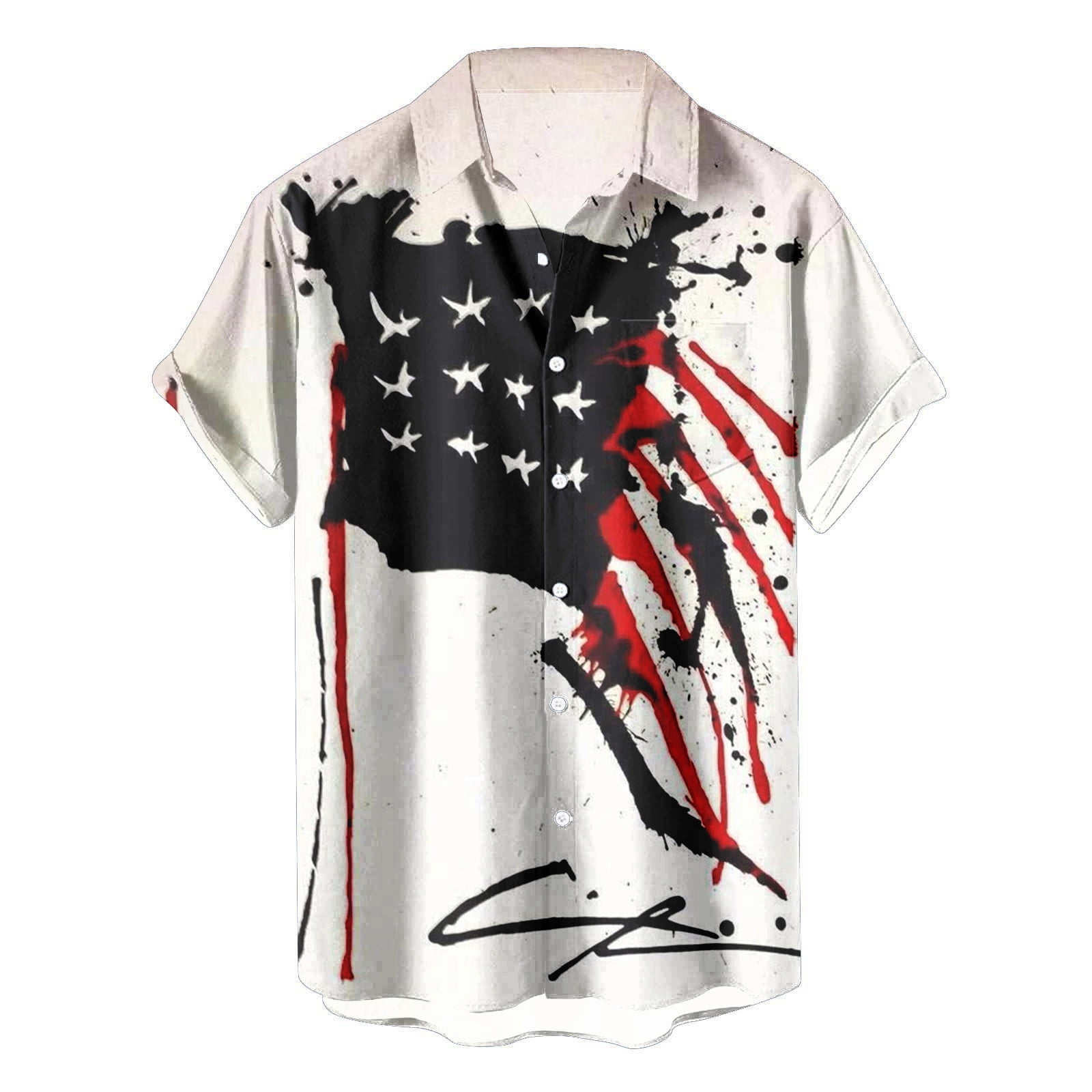 Patriotic Freshwater Fish American Flag USA Fresh Water Fishing Outdoors  Men's Short Sleeve T-shirt-Ice Grey-xxl 