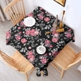 thumbnail image 2 of Pioneer Flower Floral Print Pattern Square Tablecloth,Waterproof Square Table Cover,Wipeable Spillproof Washable Table Cover for Home Kitchen Party Decor 60"x60"(152x152cm), 2 of 6