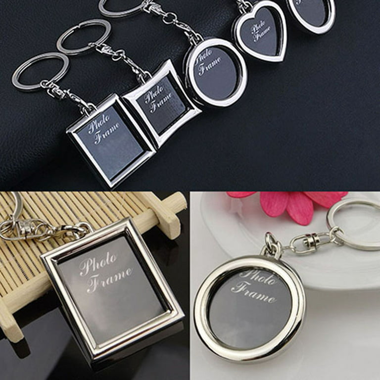 Silver Keychain (Square Photo Frame)