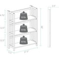 thumbnail image 3 of HomeStock 3-Shelf Stackable Folding Office Wood Furniture Bookcase, Contemporary Home and Office Furniture, Sturdy Wooden Shelving Storage-Color:White,Size:27.5 Inch, 3 of 7