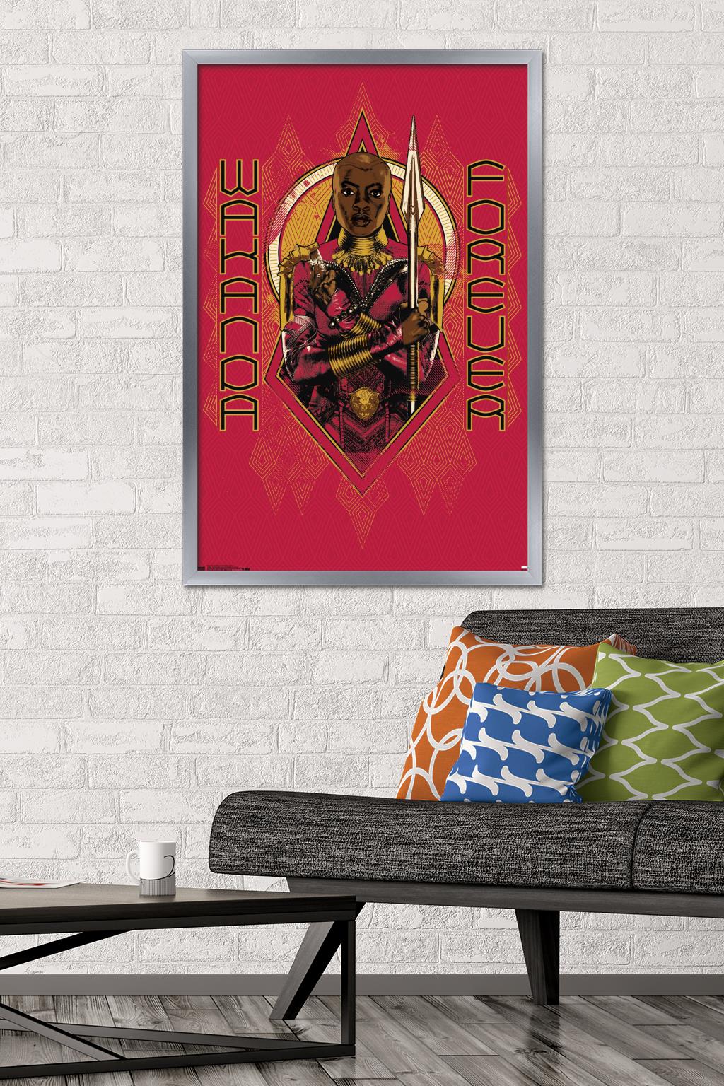 Marvel Cinematic Universe - Black Panther - Wakanda Forever Wall Poster, 22.375" x 34", Framed
