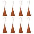 thumbnail image 1 of Unique Bargains 6.5' Silky Bookmark Tassels with Loop for DIY Craft Accessory, 8Pack Light Brown, 1 of 5