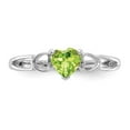 thumbnail image 5 of Solid 10k White Gold Genuine Peridot Green August Gemstone Birthstone Engagement Ring Size 5.5, 5 of 6