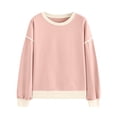 thumbnail image 3 of Maplenight Crew Neck Sweatshirts for Women Lightweight Casual Pullover Sweatshirt Fall Winter Relaxed Fit Womens Tops, 3 of 8