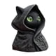 thumbnail image 4 of Figura de gato gótico con capucha, adorno coleccionable, estatua decorativa creativa de resina Ojos verdes, 4 of 9