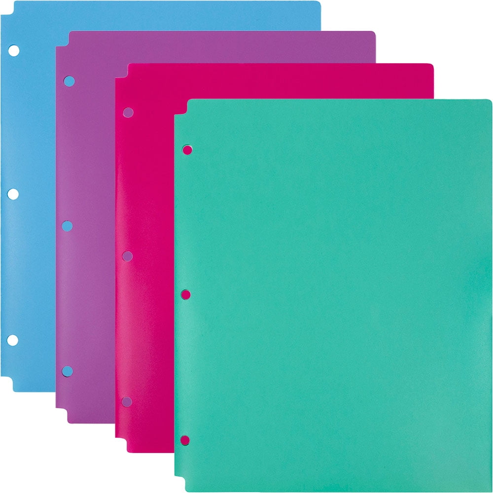 punched plastic folder