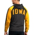 thumbnail image 2 of Men's G-III Sports by Carl Banks Black Iowa Hawkeyes Neutral Zone Raglan Full-Zip Track Jacket Hoodie, 2 of 2