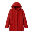 thumbnail image 7 of Perfectbot Women Sherpa Hooded Jacket, Long Sleeve Button Down Fleece Coat Fall Winter Warm Outerwear, 7 of 7