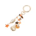 thumbnail image 5 of Unique Bargains 1 Pc Stylish Starfish Shell Handbag Charm Bag Accessories 4.29″ Gold Tone Orange, 5 of 5