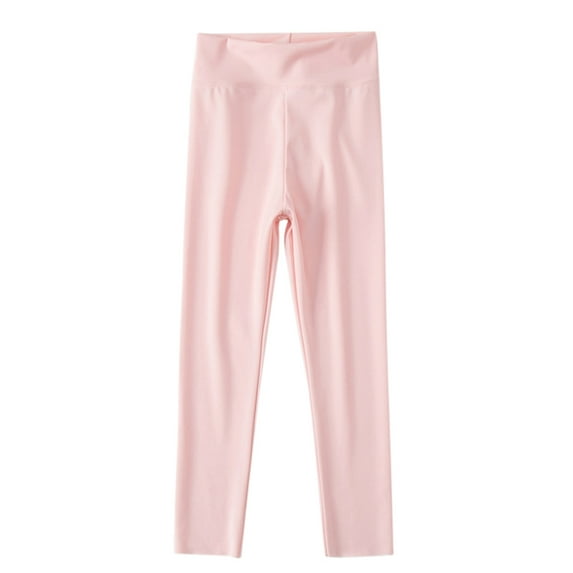 Leggings for Girls, Footless Yoga Pants for Kids, Big Girl Active Pants for Running Fitness 3-12 Years