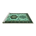 thumbnail image 2 of Ahgly Company Machine Washable Indoor Square Persian Turquoise Blue Traditional Area Rugs, 3' Square, 2 of 4