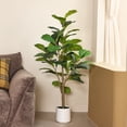 thumbnail image 4 of DR.Planzen 4.5ft Artificial Fiddle Leaf Fig Tree, Tall Faux Ficus Tree, Artificial Plants for Home Office Decor, 4 of 7