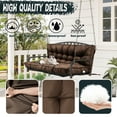 thumbnail image 5 of Replacement Cushions for Outdoor Swing, Swing Replacement Cushions Thicken 4" with Backrest, Waterproof Bench Cushions for Patio Furniture Porch Swing Cushions (Brown), 5 of 7