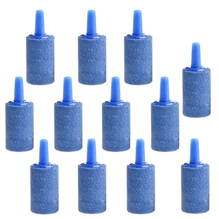 HEALEEP 12Pcs Airstone Aquarium Bubble Stone for Seawater Freshening Oxygen Diffusion Round Blue Sand