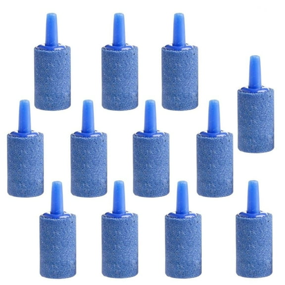 HEALEEP 12Pcs Airstone Aquarium Bubble Stone for Seawater Freshening Oxygen Diffusion Round Blue Sand