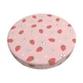 thumbnail image 2 of Lsque Floral Strawberr Round Bar chair cushion covers Velvet Fabric Premium Comfort Protects from Scratches and Stains for 14-17 Inch Chair- 13 inch, 2 of 7