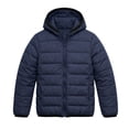 thumbnail image 3 of Cethrio Boys Puffer Jackets Size 8, Zip up School Warm Long Sleeve Winter Outerwear with Pockets Navy, 3 of 5