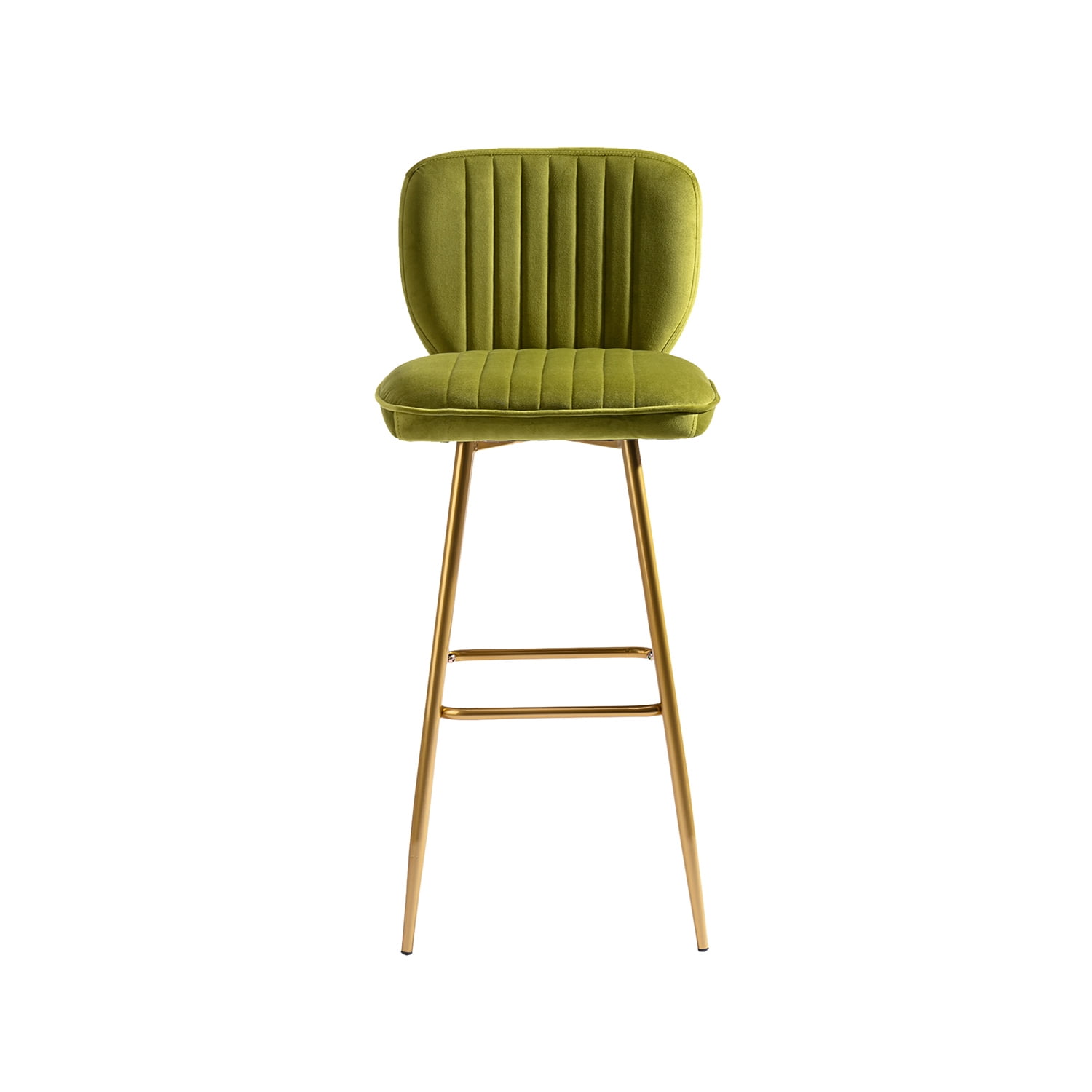Kepooman Modern Design Bar Stools Set of 1 with Back for Bar Counter, Green Kepooman Modern Design Bar Stools Set of 1 with Back for Bar Counter, Green