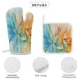 thumbnail image 4 of Abstract Flowers Oven And Pot Holders Sets, Heat Resistant Pads Kitchen Decor for Cooking Baking BBQ Grilling, Christmas Kitchen Gifts, 4 of 6