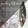 thumbnail image 6 of Bella Palacio” Mirrored Glass Mosaic & Metal Wall Mounted Decorative Candle Holder Wall Sconce, Set of 2 Large Size 18 in. Light Weight Wall Décor, 6 of 8