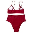 thumbnail image 5 of Cathalem Plus Size Bathing Suits 2 Piece Women Two Piece Swimsuits Bikini Bathing Suit(Red,XL), 5 of 5