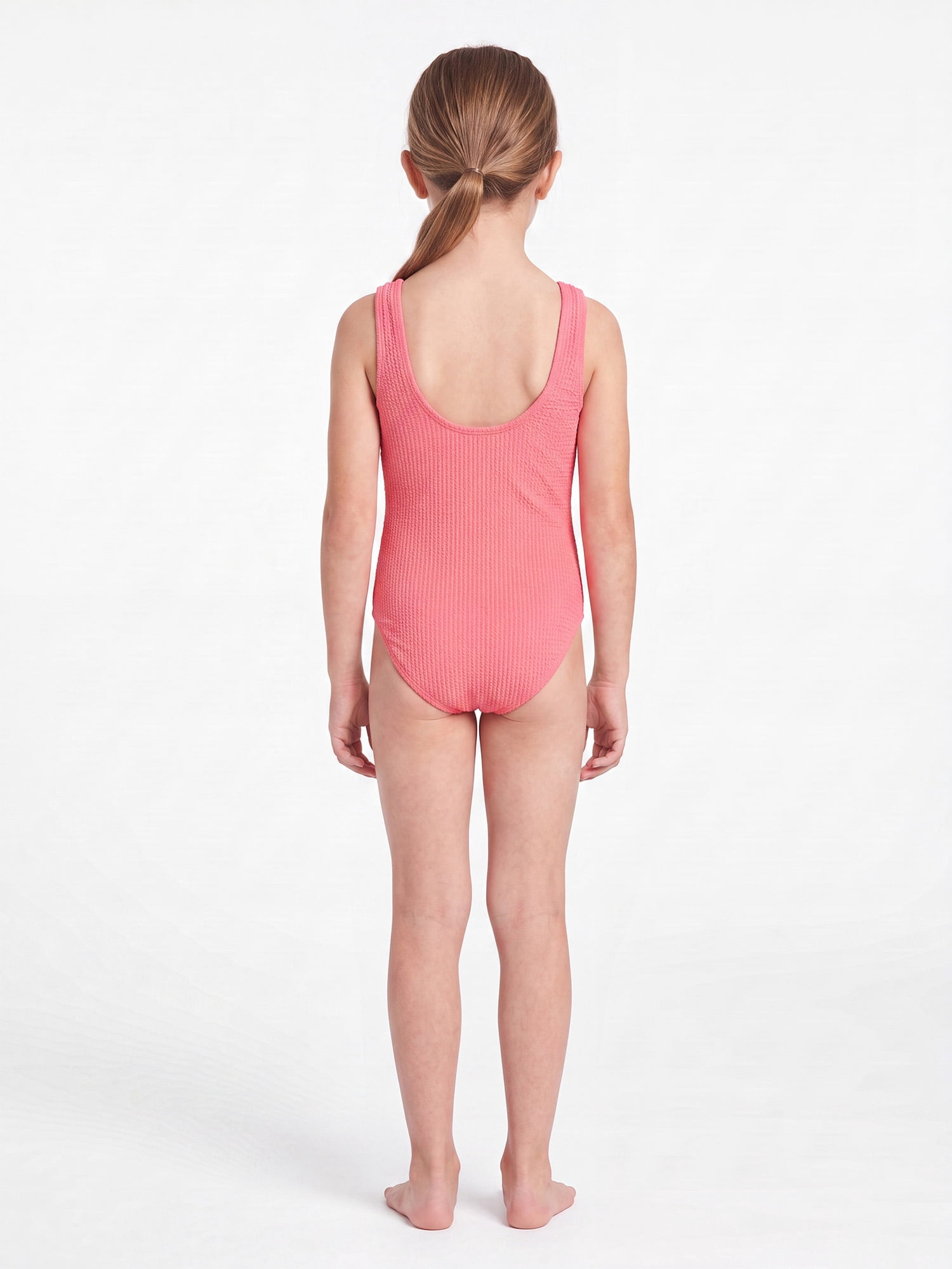 Ocean Gear Girls One Piece Popcorn Texture Swim Suit, Sizes 4-18