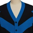 thumbnail image 4 of Classic Black & Blue Sweater Cardigan Coat Knitted Jacket Costume Halloween Outfits, 4 of 7